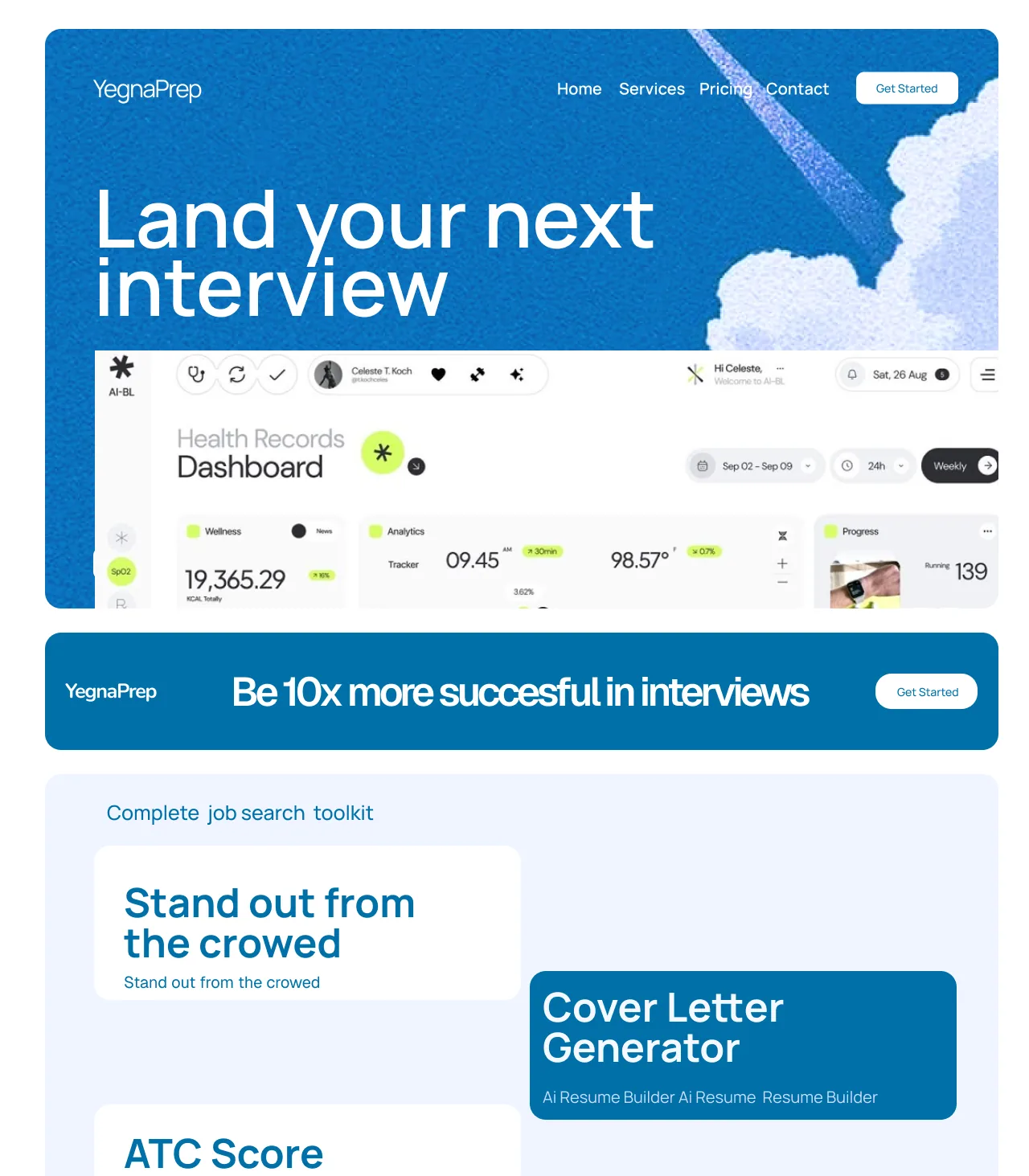 YegnaPre landing page